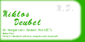 miklos deubel business card